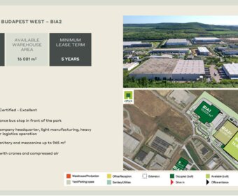 Warehouses for rent with office - Biatorbágy